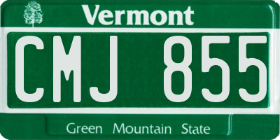 VT license plate CMJ855