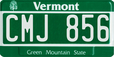 VT license plate CMJ856