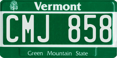 VT license plate CMJ858