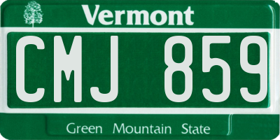 VT license plate CMJ859