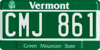 VT license plate CMJ861