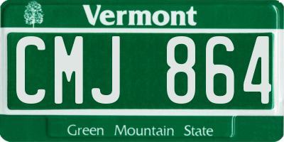 VT license plate CMJ864