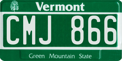 VT license plate CMJ866
