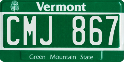 VT license plate CMJ867