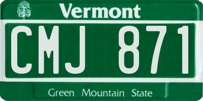 VT license plate CMJ871