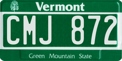 VT license plate CMJ872
