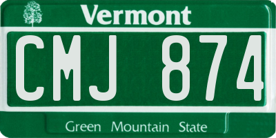 VT license plate CMJ874