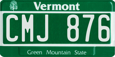 VT license plate CMJ876