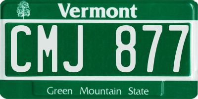 VT license plate CMJ877