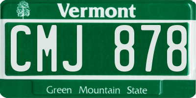 VT license plate CMJ878