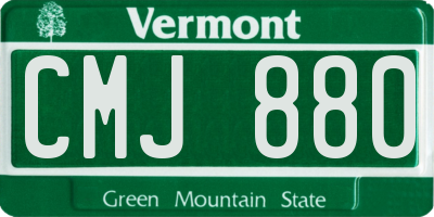 VT license plate CMJ880