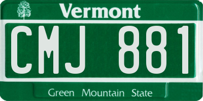 VT license plate CMJ881