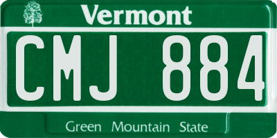 VT license plate CMJ884