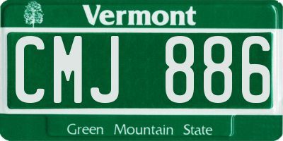 VT license plate CMJ886