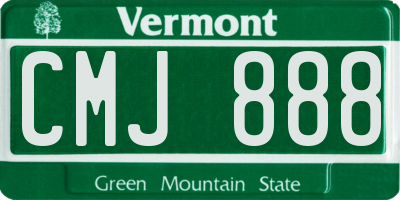 VT license plate CMJ888