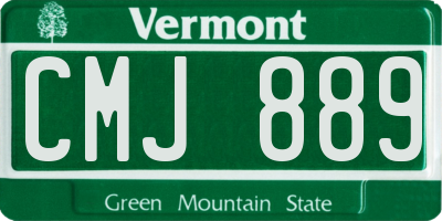 VT license plate CMJ889