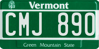 VT license plate CMJ890