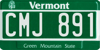 VT license plate CMJ891
