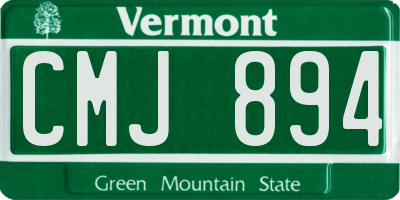 VT license plate CMJ894