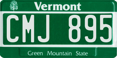 VT license plate CMJ895