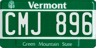 VT license plate CMJ896