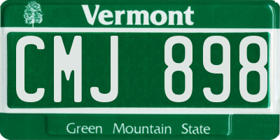 VT license plate CMJ898