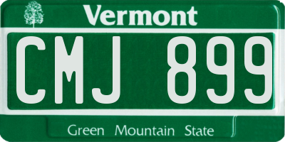 VT license plate CMJ899