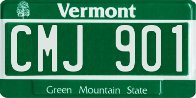 VT license plate CMJ901