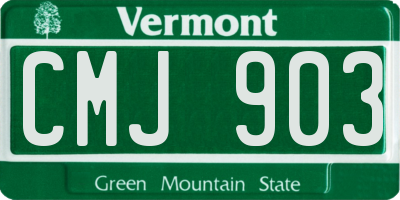VT license plate CMJ903