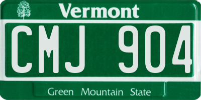 VT license plate CMJ904