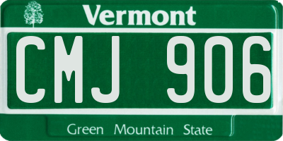 VT license plate CMJ906