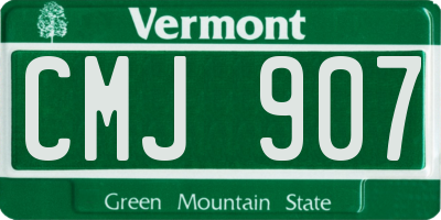 VT license plate CMJ907