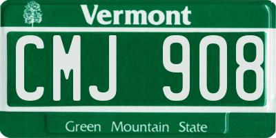 VT license plate CMJ908