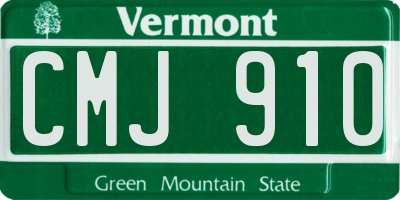 VT license plate CMJ910