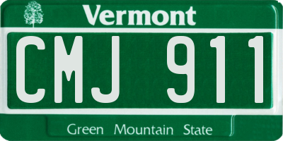 VT license plate CMJ911