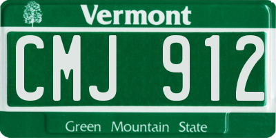 VT license plate CMJ912