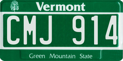 VT license plate CMJ914
