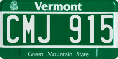 VT license plate CMJ915