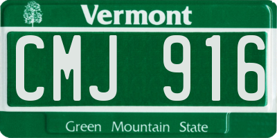 VT license plate CMJ916