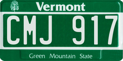VT license plate CMJ917