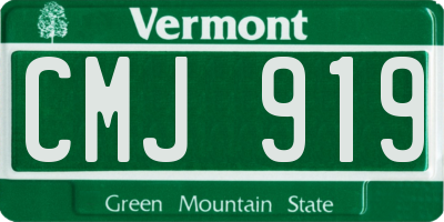 VT license plate CMJ919