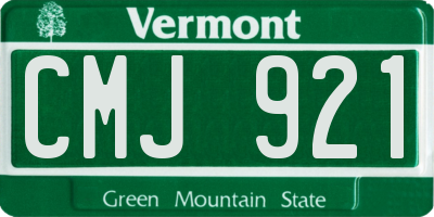 VT license plate CMJ921