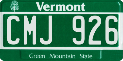 VT license plate CMJ926