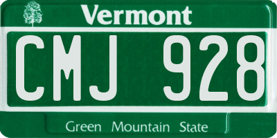 VT license plate CMJ928