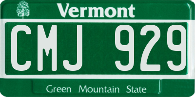 VT license plate CMJ929