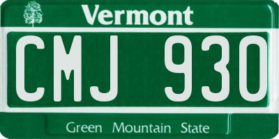 VT license plate CMJ930