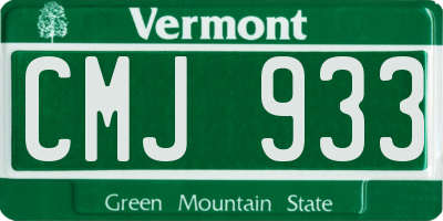VT license plate CMJ933