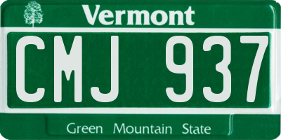 VT license plate CMJ937