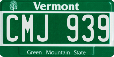 VT license plate CMJ939