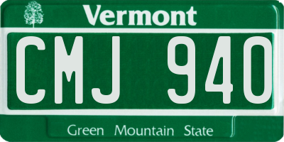 VT license plate CMJ940